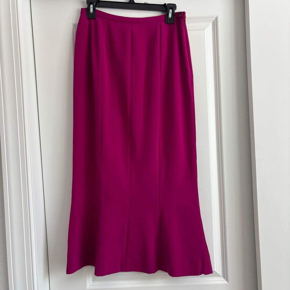 Pink Midi Skirt, 90% Silk